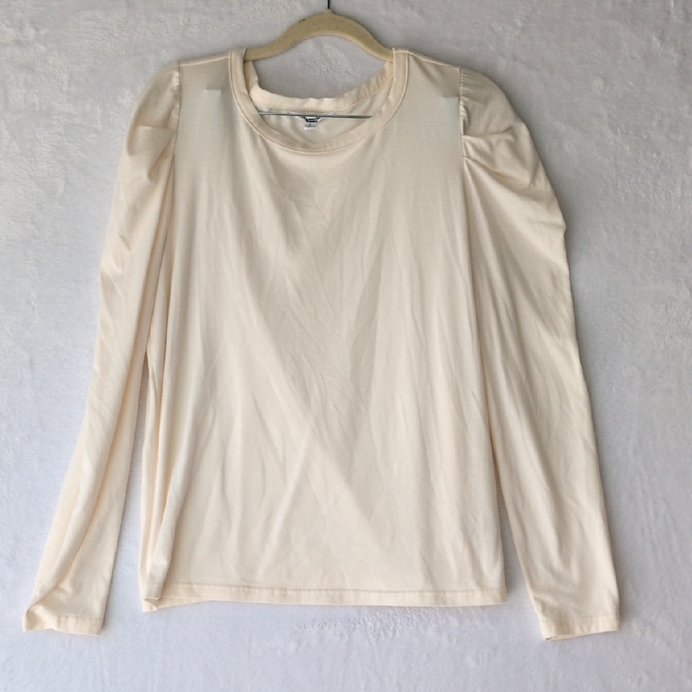 BB Dakota Steve Madden Cream Long Sleeve‎ Shirt Size L